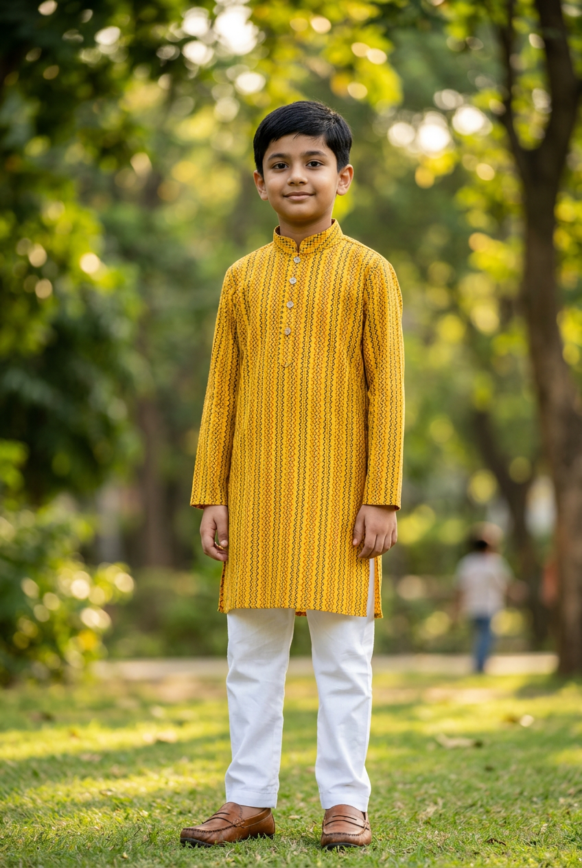 বাচ্ছাদের জন্য ১০০% আড়ং কটন প্রিন্টের আরামদায়ক পাঞ্জাবি